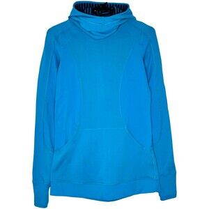 Lululemon Base Runner Hoodie Women 4 Teal Half Micro Macro Surge Long Sleeve Run